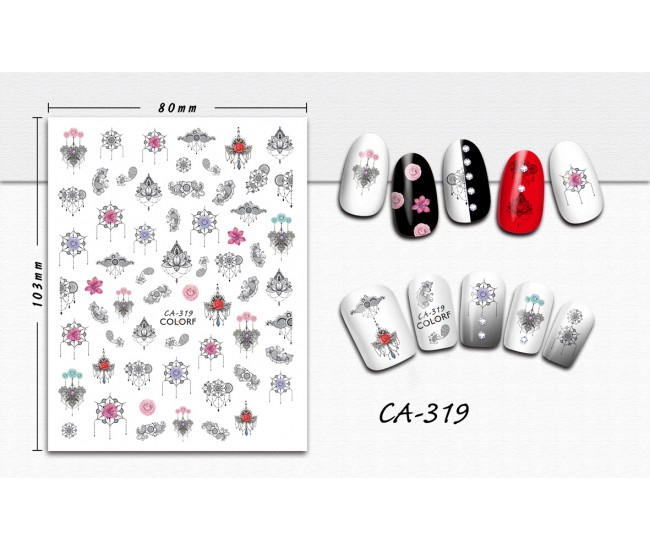 3D Nail Stickers | Trend stickers| CA-319